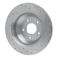 DFC 10-21 Hyundai Santa Fe Sport Rear Left Drilled & Slotted Silver Brake Rotor