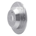 R1 10-21 Hyundai Santa Fe Rear Right Drilled & Slotted Silver Brake Rotor