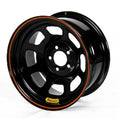 14x7 5x100mm 4in BS D-Hole Light Black