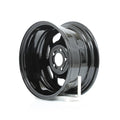 14x7 5x100mm 4in BS D-Hole Light Black