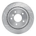 R1 Concepts Brake Rotor Drilled and Slotted Silver Fits BMW M3