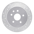 R1 Concepts Brake Rotor Drilled and Slotted Silver Fits Lexus GS300