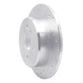 R1 Concepts Brake Rotor Drilled and Slotted Silver Fits Lexus GS300