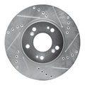 R1 Concepts Brake Rotor Drilled and Slotted Silver Fits Mitsubishi Endeavor