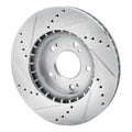 R1 Concepts Brake Rotor Drilled and Slotted Silver Fits Mitsubishi Endeavor