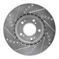 R1 Concepts Brake Rotor Drilled and Slotted Silver Fits Mitsubishi Endeavor