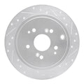R1 Concepts Brake Rotor Drilled and Slotted Silver