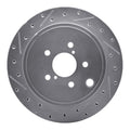 R1 10-25 Scion FR-S Rear Left Drilled & Slotted Silver Brake Rotor