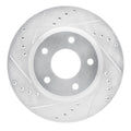 DFC 13-19 Nissan Sentra Front Left Drilled & Slotted Silver Brake Rotor