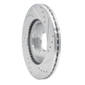DFC 13-19 Nissan Sentra Front Left Drilled & Slotted Silver Brake Rotor