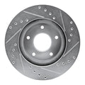 DFC 99-01 Infiniti I30 Front Left Drilled & Slotted Silver Brake Rotor