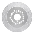 R1 92-00 Lexus SC400 Rear Right Drilled & Slotted Silver Brake Rotor