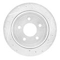 R1 03-11 Ford Crown Victoria Rear Right Drilled & Slotted Silver Brake Rotor