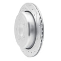 R1 03-11 Ford Crown Victoria Rear Right Drilled & Slotted Silver Brake Rotor