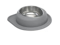 WeatherTech Pet Feeding System Single Low 96oz 3in. Stainless Bowl - Dark Grey