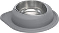 WeatherTech Pet Feeding System Single Low 96oz 3in. Stainless Bowl - Dark Grey