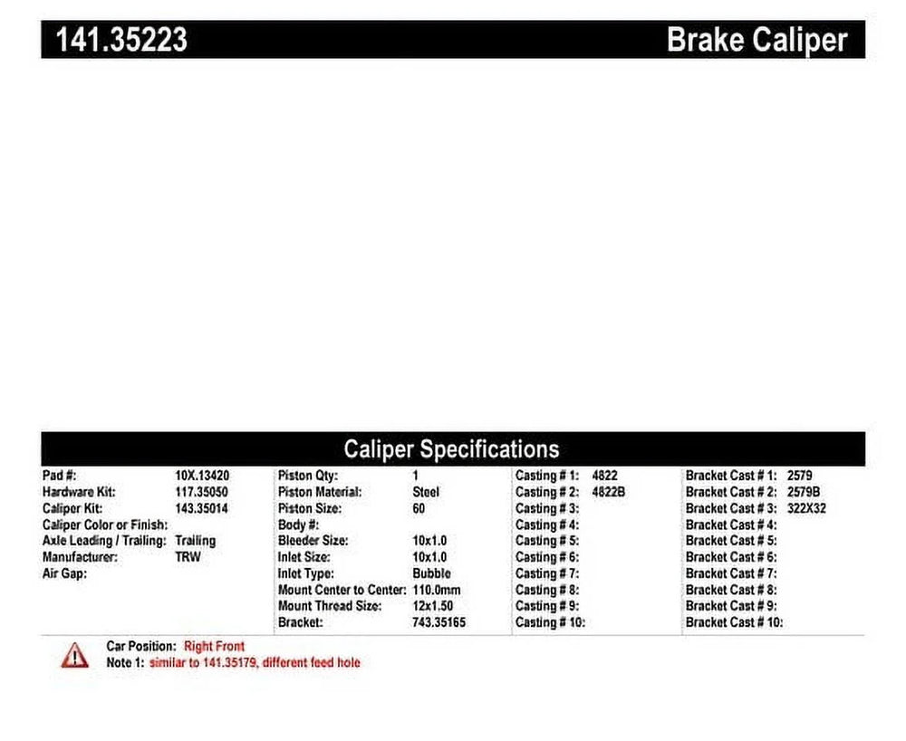 SEMI-LOADED BRAKE CALIPER