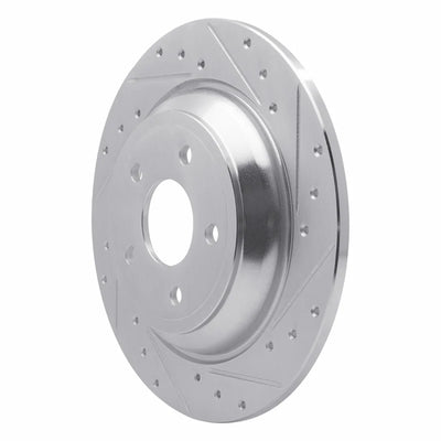R1 2016-2025 Ford Bronco Sport Rear Right Drilled & Slotted Silver Brake Rotor