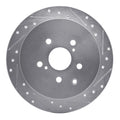 R1 Concepts Brake Rotor Drilled and Slotted Silver Fits Lexus RX350