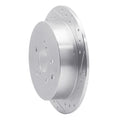 R1 Concepts Brake Rotor Drilled and Slotted Silver Fits Lexus RX350