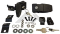 Black Steel Locking Hood Catch Kit for 2007-2018 Jeep JK Wrangler Set of 2 RT Off Road