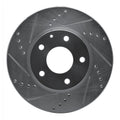 DFC 14-24 Mazda CX-3 Front Left Drilled & Slotted Silver Brake Rotor