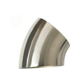 Ticon Industries 3.5in Diameter 45 Degree 1D/4in CLR 1.5mm /.059in Wall Thickness Titanium Elbow