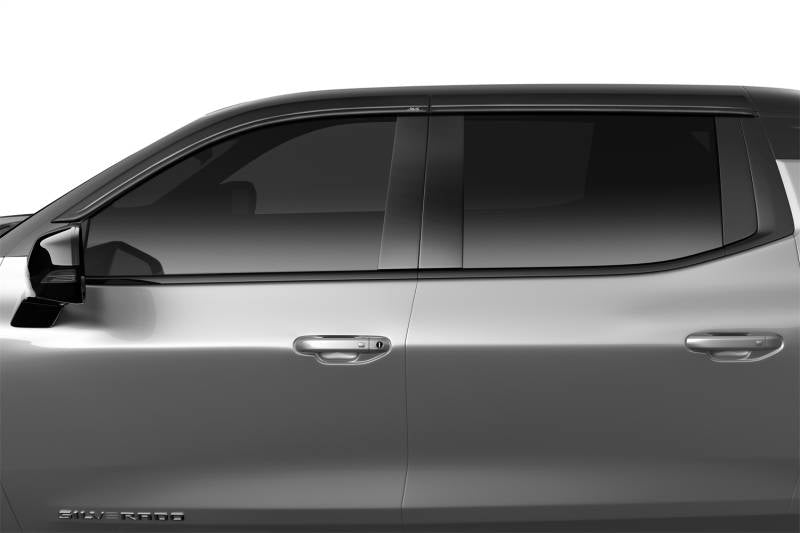 24 C SILVERADO/SIERRA VENTVISOR LOW PROFILE IMPACT RESISTANT SIDE WINDOW DEFLECTORSMOKE4PC