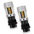 3157 Dual Color SWITCHBACK LED Bulbs w/ WHITE Running Lights AMBER Turn Signals CAN Bus Compatible Eliminates Hyper Flash - WHITE AMBER (Two Bulbs Per Package)