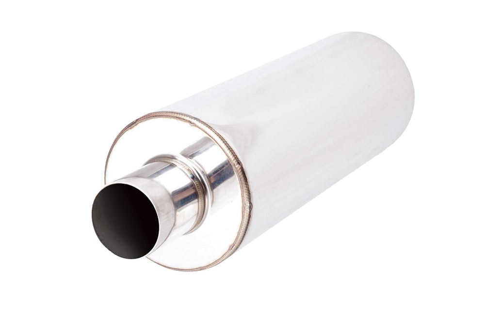 ROUND RESONATER 5IN OD BARREL/14IN LONG/3.5IN INLET STRAIGHT THRU NO APPLICATION