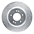 R1 19-22 Hyundai Veloster N Rear Left Drilled & Slotted Silver Brake Rotor