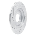 R1 19-22 Hyundai Veloster N Rear Right Drilled & Slotted Silver Brake Rotor