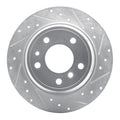 R1 89-95 BMW 525I (USA/Canada) Rear Right Drilled & Slotted Silver Brake Rotor