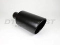 BLACK POWDER COATED 5IN ROLLED SLANT 18IN BLK EXHAUST TIP 4.00IN ID / 8.00IN OD
