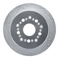 R1 Concepts Brake Rotor Drilled and Slotted Silver Fits Lexus SC300