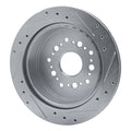 R1 Concepts Brake Rotor Drilled and Slotted Silver Fits Lexus SC300