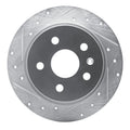 DFC 11-16 Buick Regal Rear Left Drilled & Slotted Silver Brake Rotor