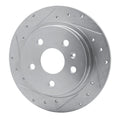 DFC 11-16 Buick Regal Rear Left Drilled & Slotted Silver Brake Rotor