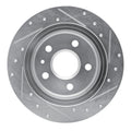DFC 11-16 Buick Regal Rear Left Drilled & Slotted Silver Brake Rotor