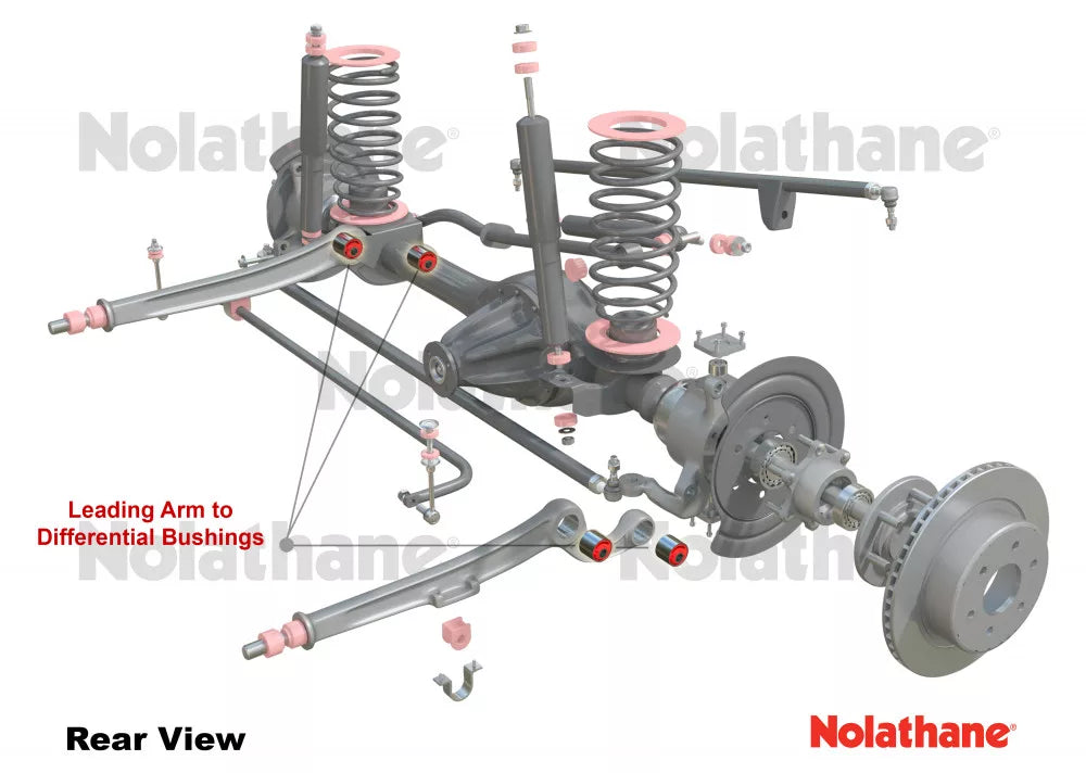 Leading arm - to diff bushing 4 Shell Bushings 4 Tubes Install Guide Grease