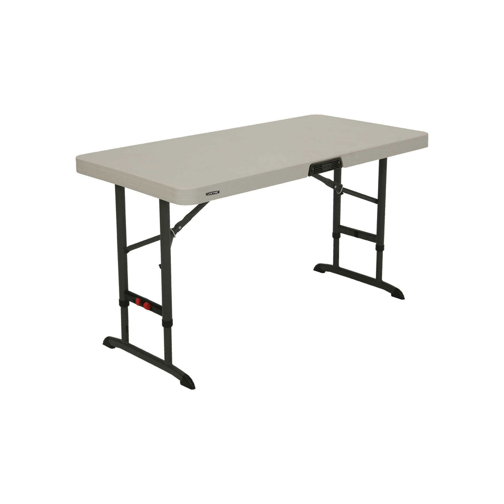 LIFETIME 4 FT. COMMERCIAL ADJUSTABLE HEIGHT FOLDING TABLE (ALMOND)