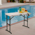 LIFETIME 4 FT. COMMERCIAL ADJUSTABLE HEIGHT FOLDING TABLE (ALMOND)