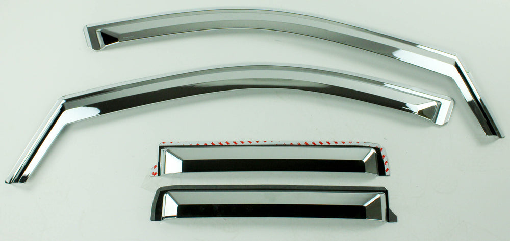 Putco 20-24 GMC Sierra + Chevy Silverado (Double Cab) Element Chrome Window Visors (Set of 4)