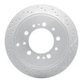 R1 07-22 Lexus Lx570 Rear Right Drilled & Slotted Geoperformance Rotor