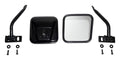 Door Mirror Kit 2007-2018 JK Wrangle 2 Mirror Brackets/2 Mirror Arms/2 Rectangular Mirror Heads Hardware Included Mounts To Side Upper Windshield Hinge RT Off Road
