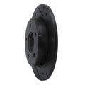 R1 04-13 Mazda 3 Rear Right Drilled & Slotted Black Brake Rotor