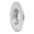 R1 92-96 Dodge COLT Front Right Drilled & Slotted Silver Brake Rotor