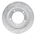 R1 Concepts Brake Rotor Drilled and Slotted Silver Fits Chevrolet Tracker