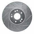R1 94-02 Mercedes-Benz E500 Right Front Drilled & Slotted Silver Brake Rotor