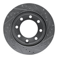 DFC 71-97 Dodge B300 Van (71-74) / B300 (75-80) Front Left Drilled & Slotted Silver Brake Rotor